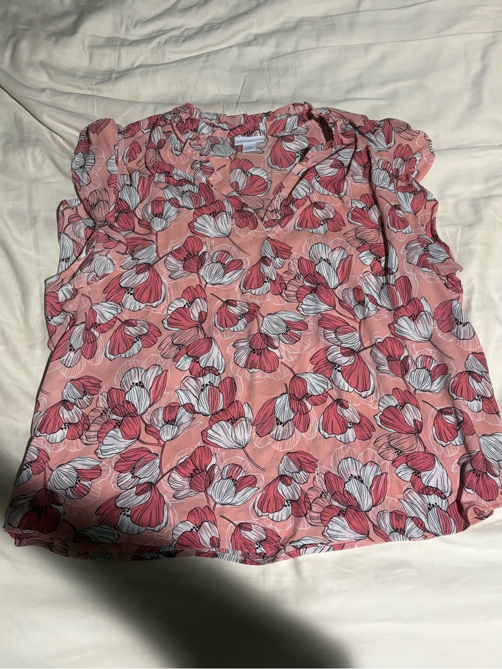 Women's Pink Floral Blouse